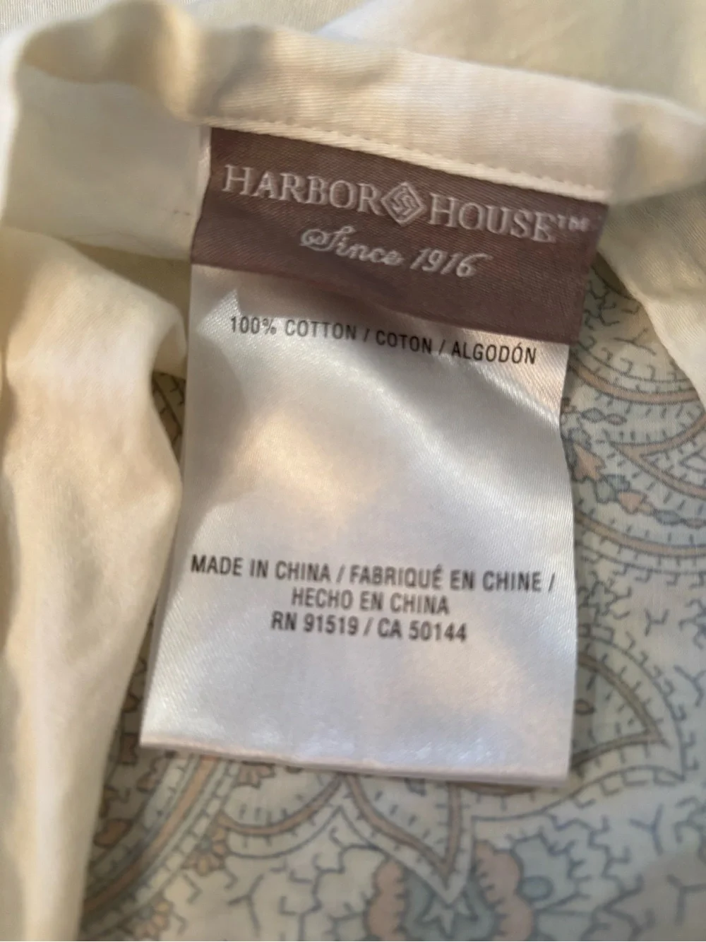 2 Harbor House Chelsea Paisley Pillow Shams Standard Teal Blue Tan Swirl Floral